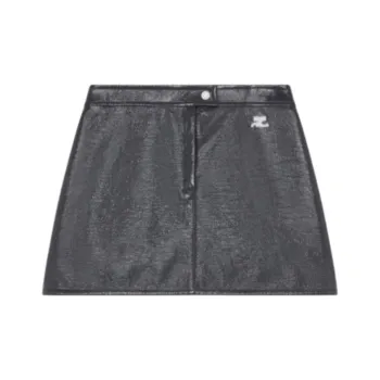 COURREGES Vinyl Reedition Skirt 'Steel Grey'