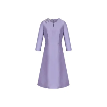 BBLLUUEE Long Sleeved Dress Women's Mist Purple