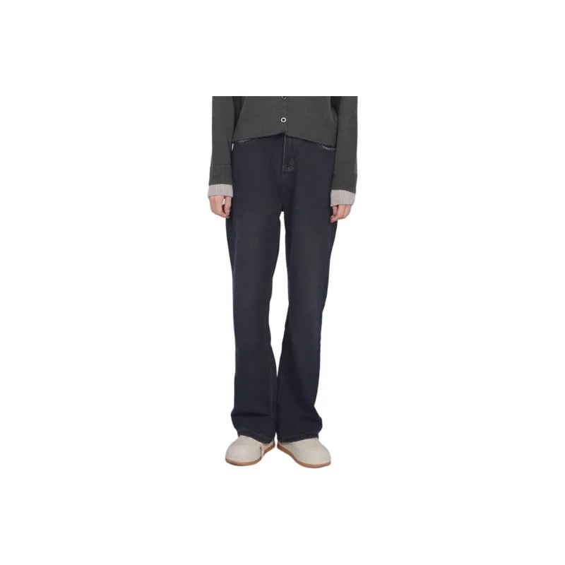 YuChaJia Jeans Women's Blue Gray-0