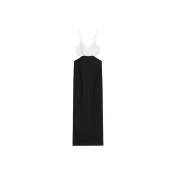 ZARA Slip Dress Women's White/Black