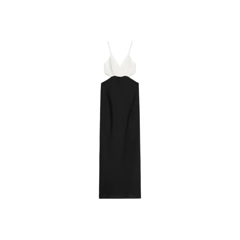 ZARA Slip Dress Women's White/Black-0