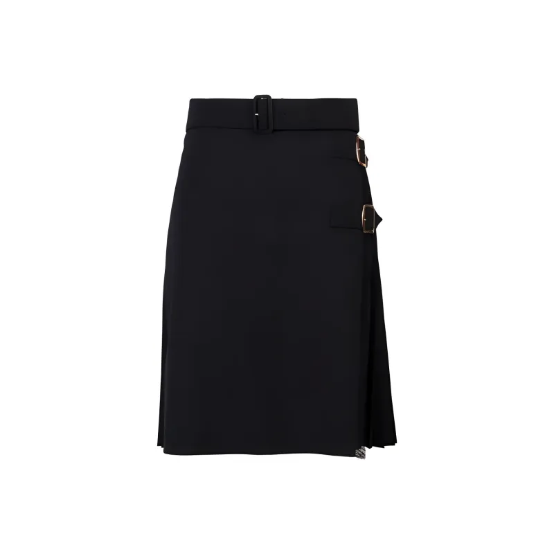Burberry Belted-Waist Midi Skirt-0