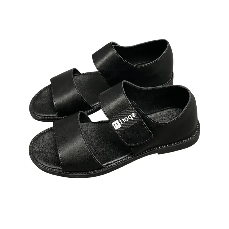 A Fairy Tale Of A Pair Of Shoes One Strap Sandals Black-1