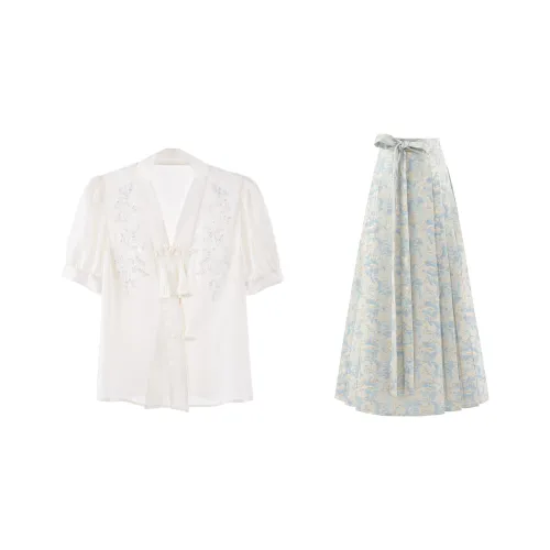 Blovelan Skirt Set Women's Ice Shattered Blue