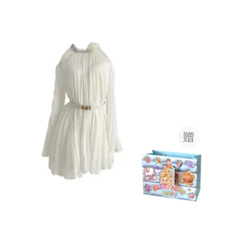 WOWI KCKS Long Sleeved Dress Women's Milk White