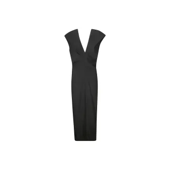 KHAITE V Neck Sleeveless Dress