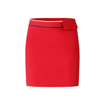 FILA SS24 Casual Short Skirts Women's Fluorescent Flame Red