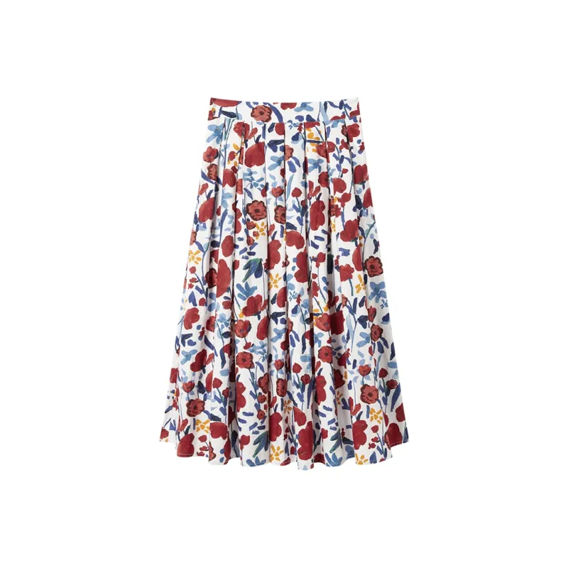 DIALOGUE Live Like Summer Flowers Series Casual Long Skirts Women's-4