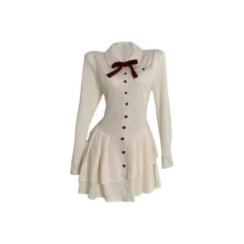 Incolore Long Sleeved Dress Women's Apricot