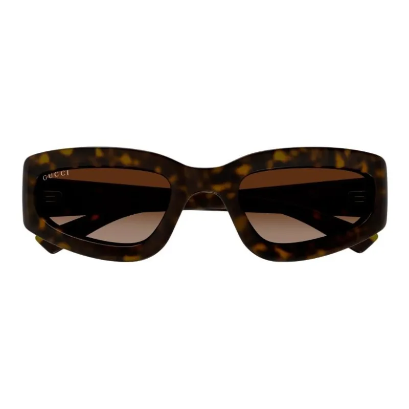 GUCCI Injection Molded Rectangular Sunglasses Unisex Brown-1