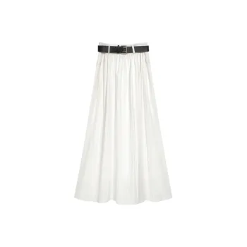 PLAY BUSH Casual Long Skirt Women's White