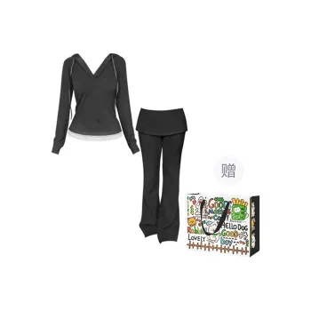 OURUOKE Casual Suits Women's Black