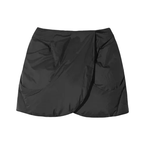 어템프트 블랙 여성 캐주얼 숏 스커트