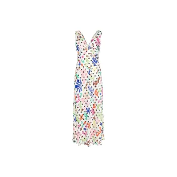 Rixo Floral Dot-print Maxi Dress