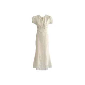 Zukizuki Short-Sleeved Dresses Women's Champagne Apricot