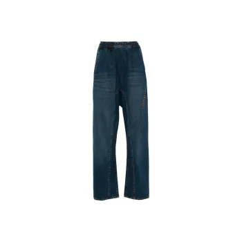 Y/Project Logo Embroidered Drop Crotch Jeans