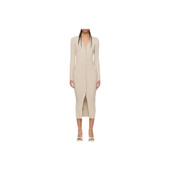Staud Long Sleeved Dresses Women's Camel