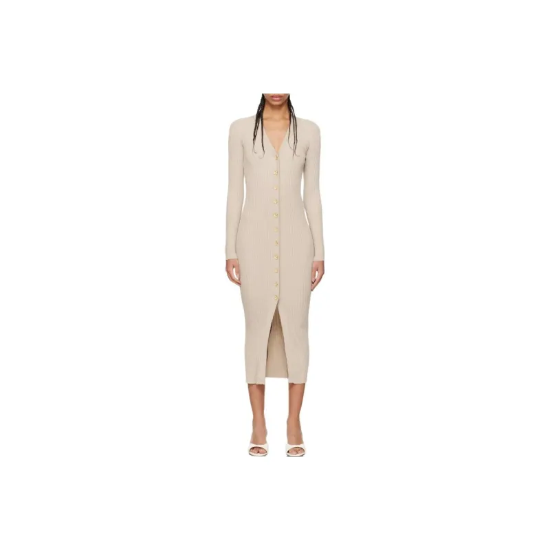 Staud Long Sleeved Dresses Women's Camel-0