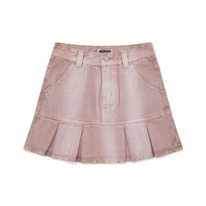 Kirsh FW23 Denim Short Skirts Women's Pink-0