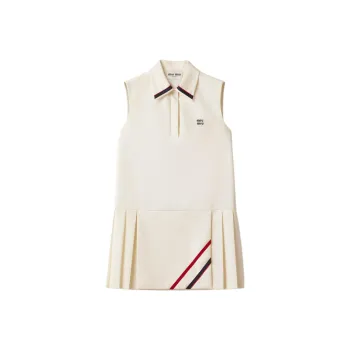 MIU MIU FW24 Sleeveless Dress Women's Beige