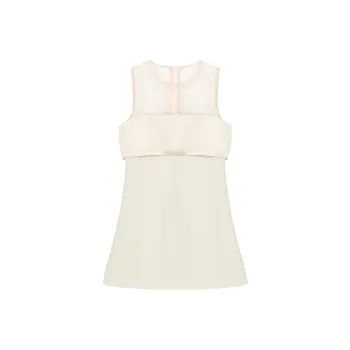 PZGE Sleeveless Dress Women's Cream