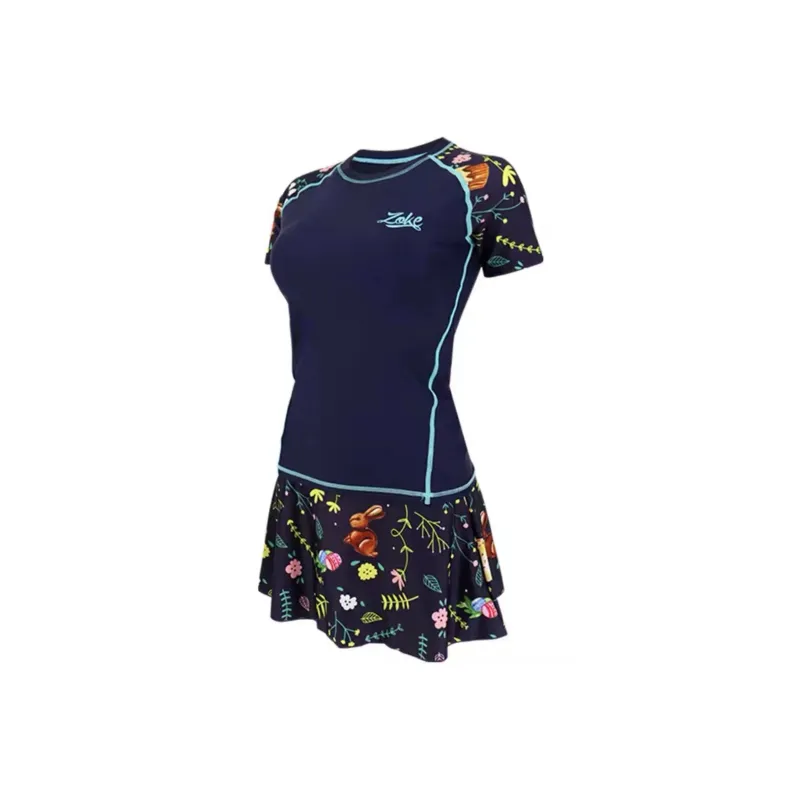 ZOKE Boxer Skirt Hem Swimsuit Women's-0
