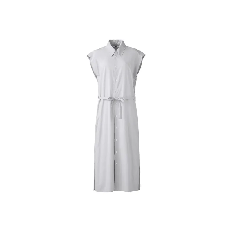 UNIQLO U Collection Sleeveless Dresses Women's Light Gray-0