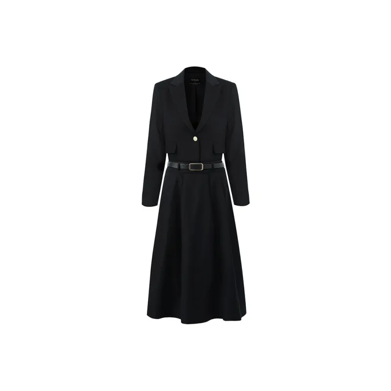 GOELIA Two Piece Skirt Sets Women's 00B Black-0