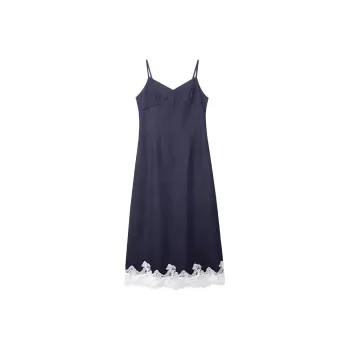 ONE SHALLOW Spring 2025 Slip Dress Women's Blue