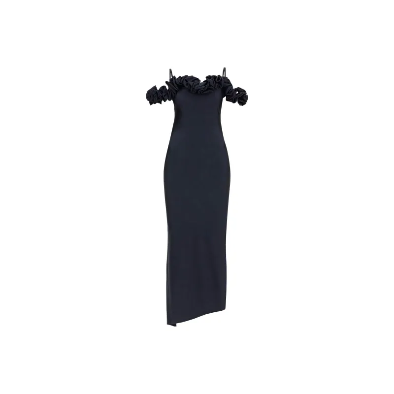 COPERNI Ruffled Drop Shoulder Asymmetric Dress-0