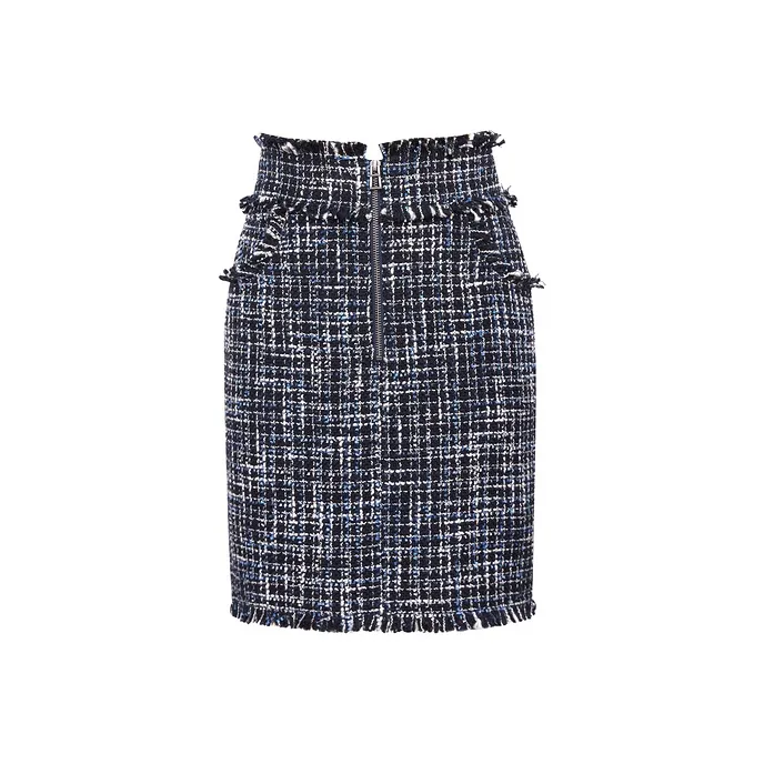 Brother Is Really Good Casual Short Skirts Women's Navy Blue-0