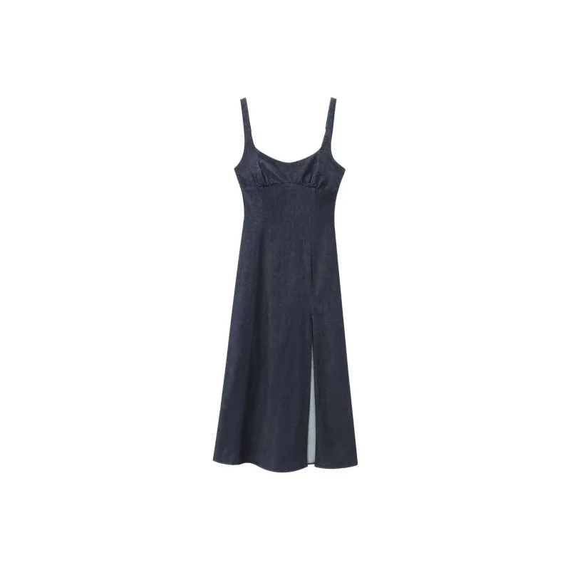 ONE SHALLOW Slip Dress Women's Denim Mini Skirt-0