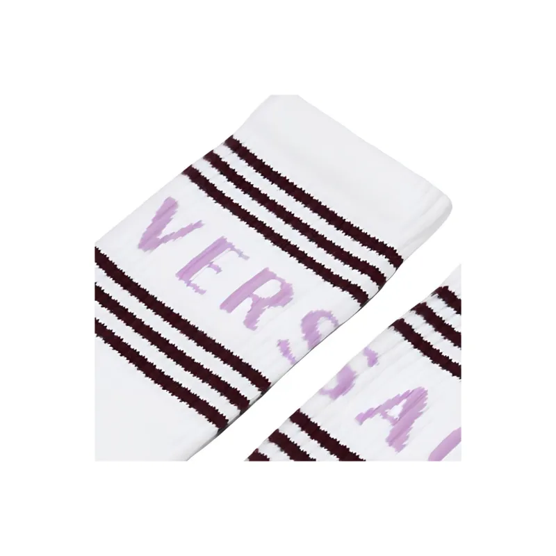 VERSACE Mid-Calf Socks Men's 1 Pack White-2