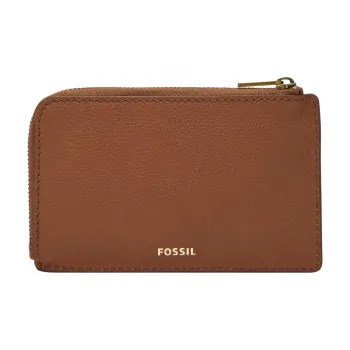 FOSSIL Leather Card Holder Women's Brown