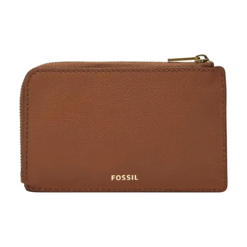 FOSSIL Leather Card Holder Women's Brown