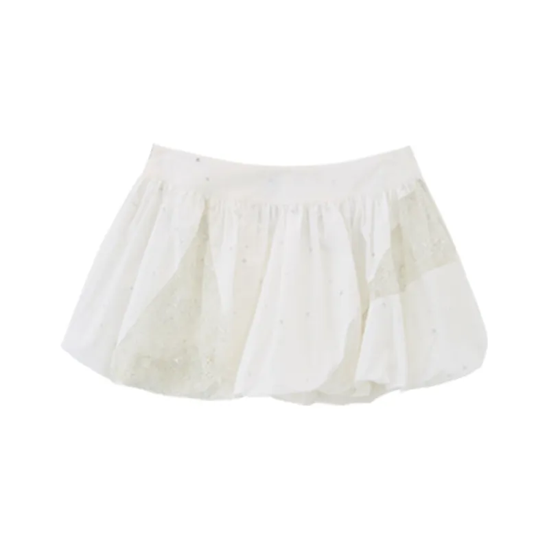 RUNTOTHEFUTURE Casual Short Skirts Women's Pure White-0