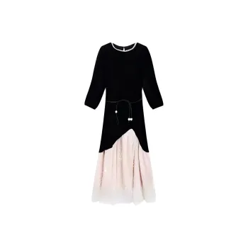 DOSOHEB Long Sleeved Dresses Women's Black