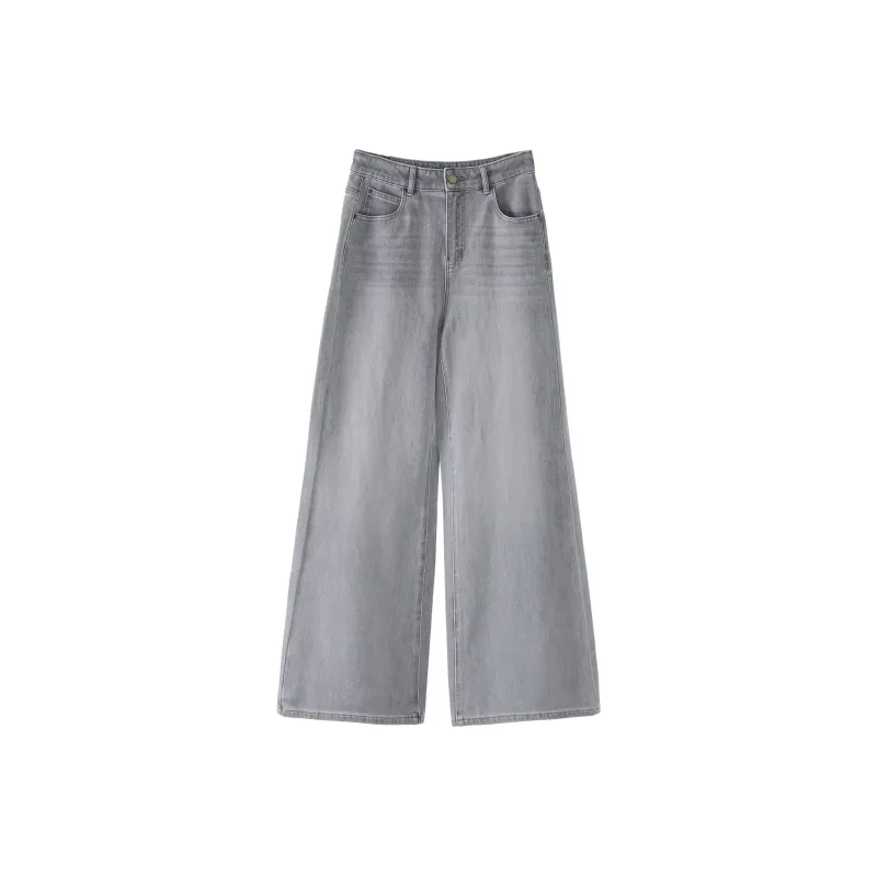 Fstudio Wide Leg Jeans Women's Gray-0