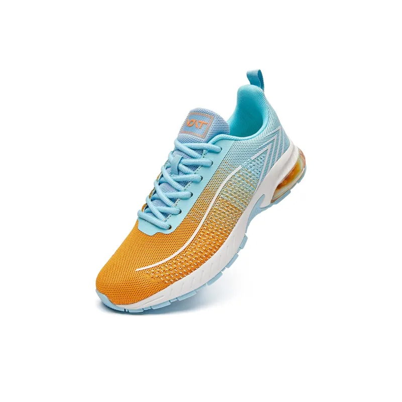 VOIT Running Shoes Unisex Low Top Orange Blue-2