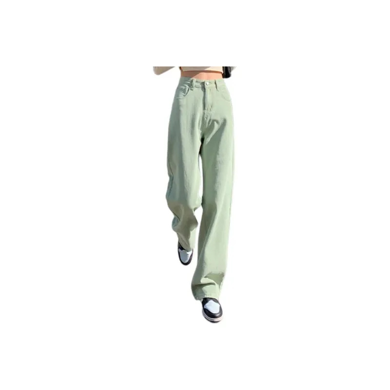YINLEI Jeans Women's Mint Green-0