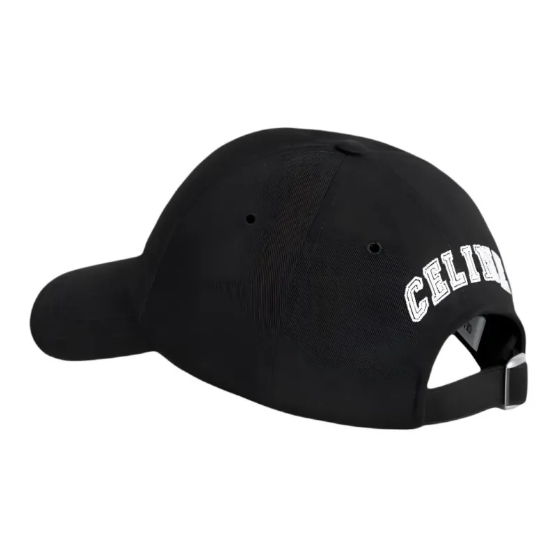 CELINE Cotton Baseball Caps Men's Black-3