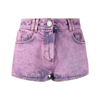 BALMAIN Denim Shorts Women's Purple