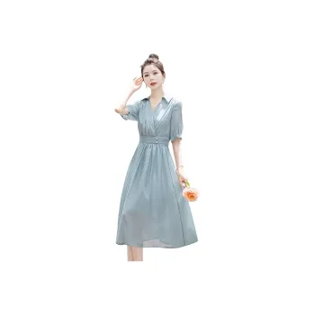 Cypress House Short Sleeved Dress Women's Light Blue