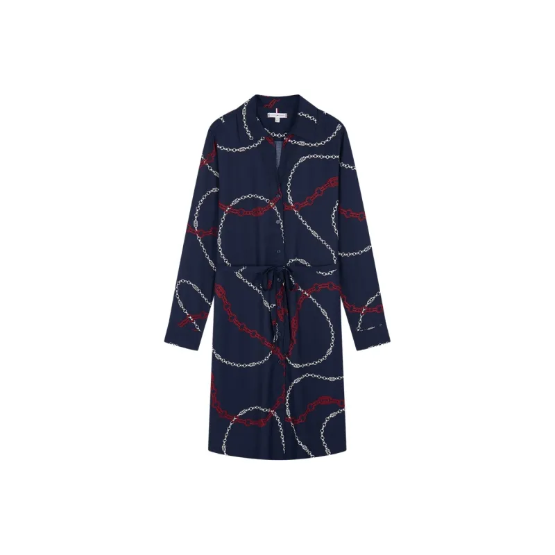 Tommy Hilfiger Long Sleeved Dresses Women's Navy Blue 0YH-0