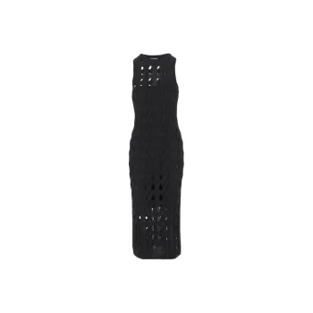 PINKO Cut Out Sleeveless Long Dress