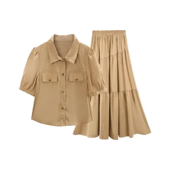 A Paradise For Awakening Skirt Set Women's Khaki