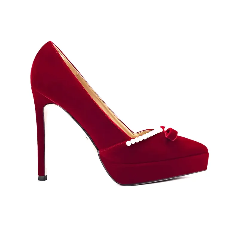 KATHRYN WILSON Slim Heel High Heels 11.5cm Women's Burgundy-1
