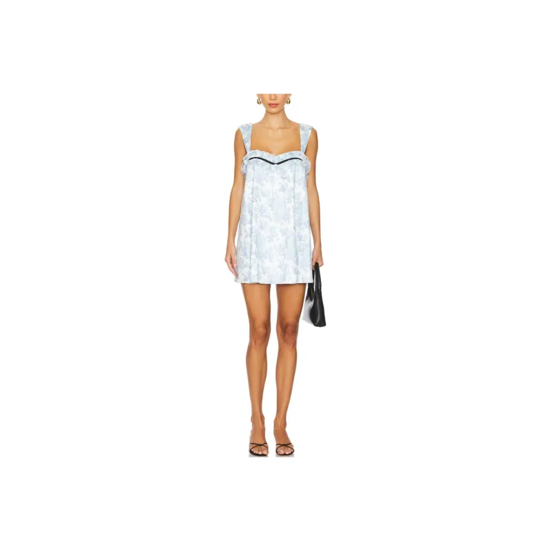 FOR LOVE & LEMONS Sleeveless Dress Women's Light Blue-0