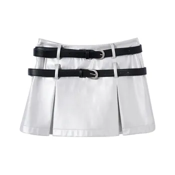 Ouyang Casual Short Skirts Women's Silver