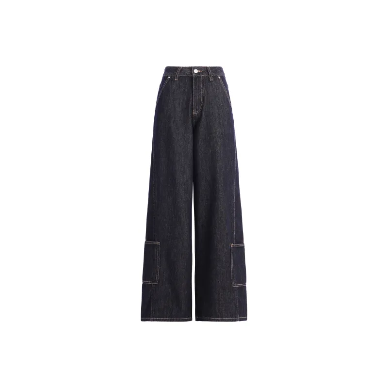 Wen Shan Jeans Women's Dark Blue-2